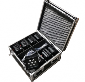 PACK 8 DECOLED 708  PAR RGBW 7X8W DMX HF + FLIGHT CASE