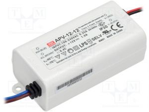 220V-12V ,12W Mean Well Power Supply