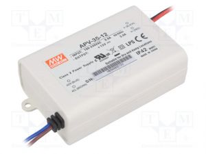 220V-12V ,35W Mean Well Power Supply