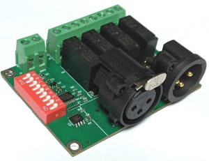 DMX board 4 relay outputs